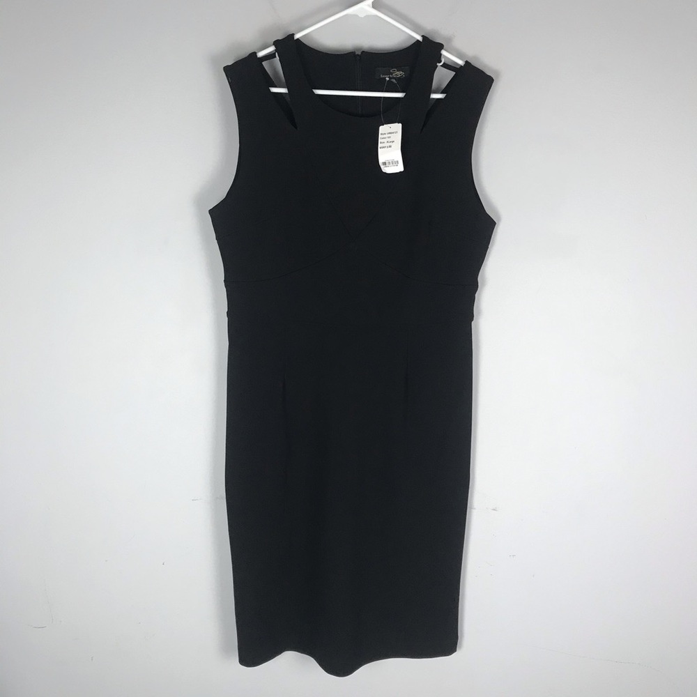 NWT Suzanne Betro sheath dress black sleeveless